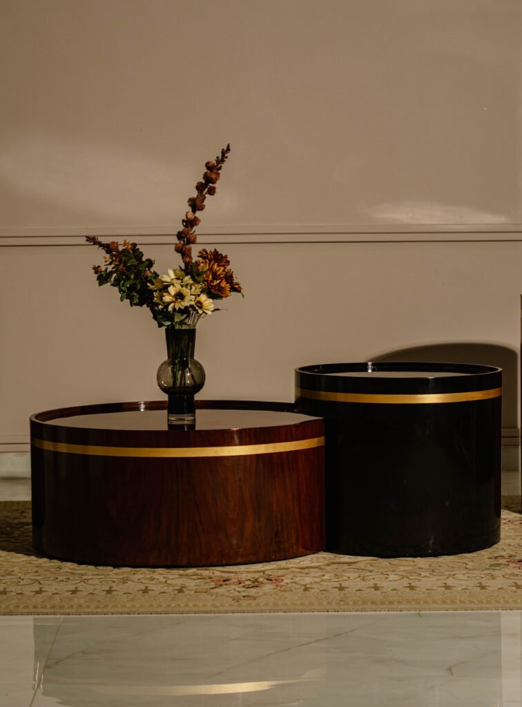 Brass Line Center Table Set