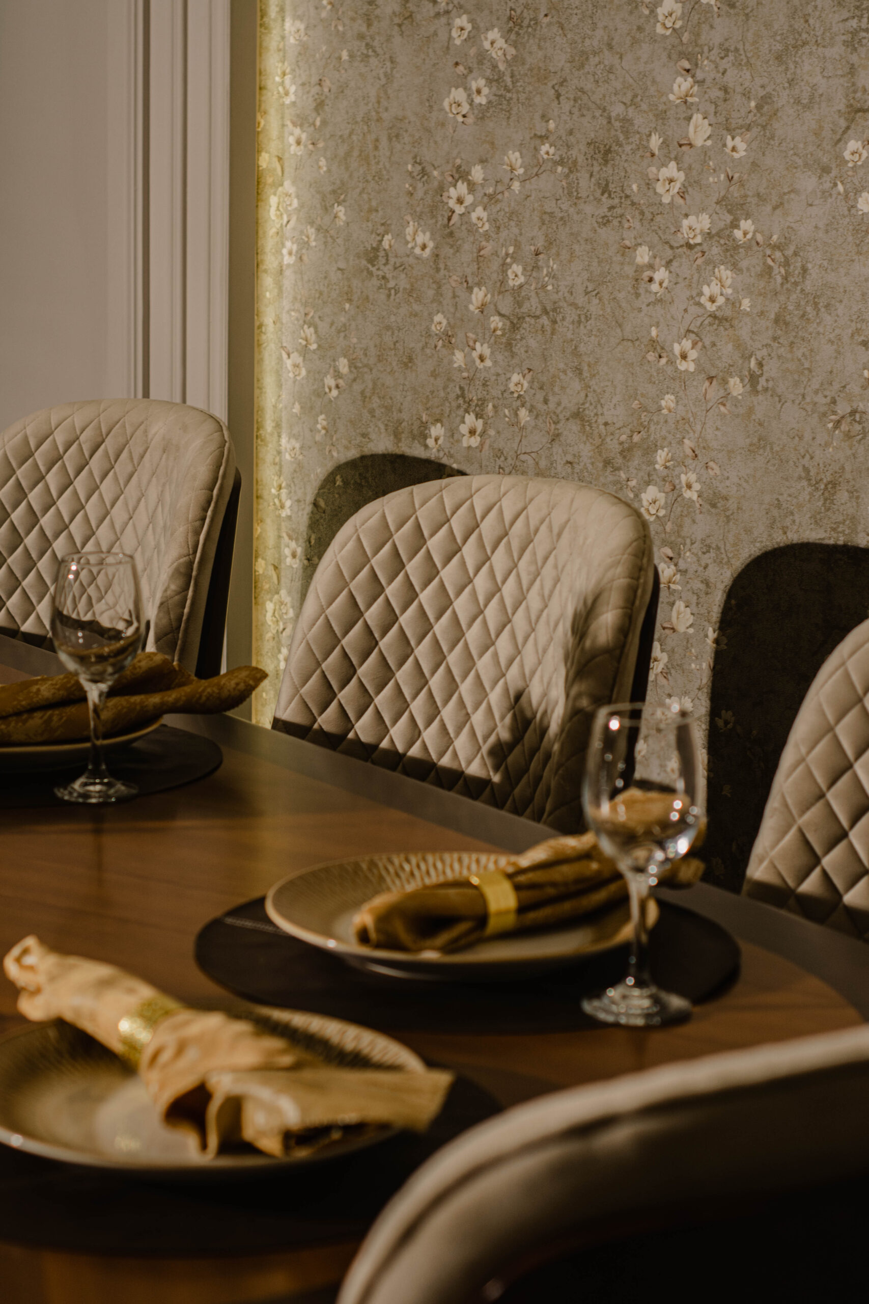 Burl Brass Dining Table