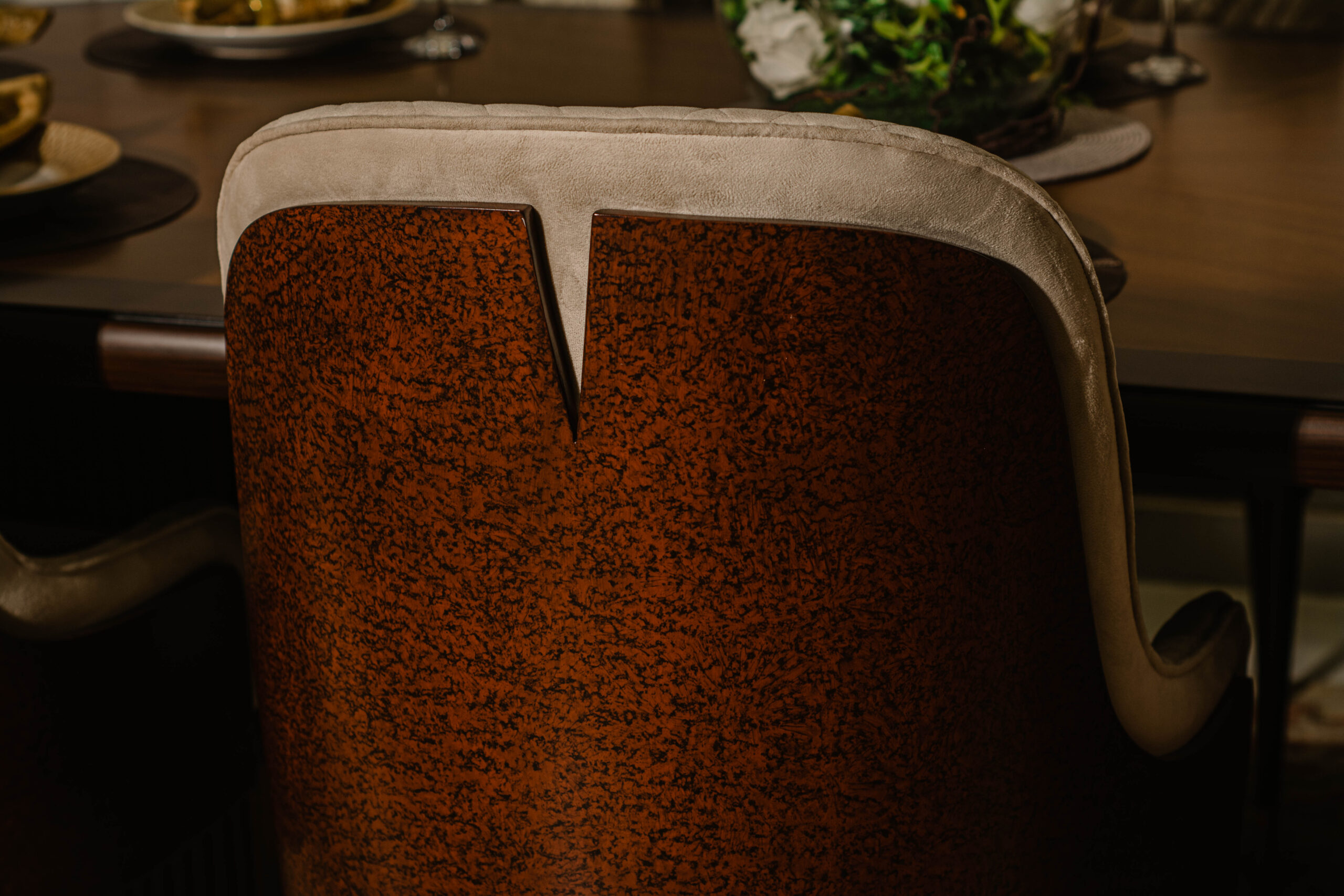 Burl Brass Dining Table