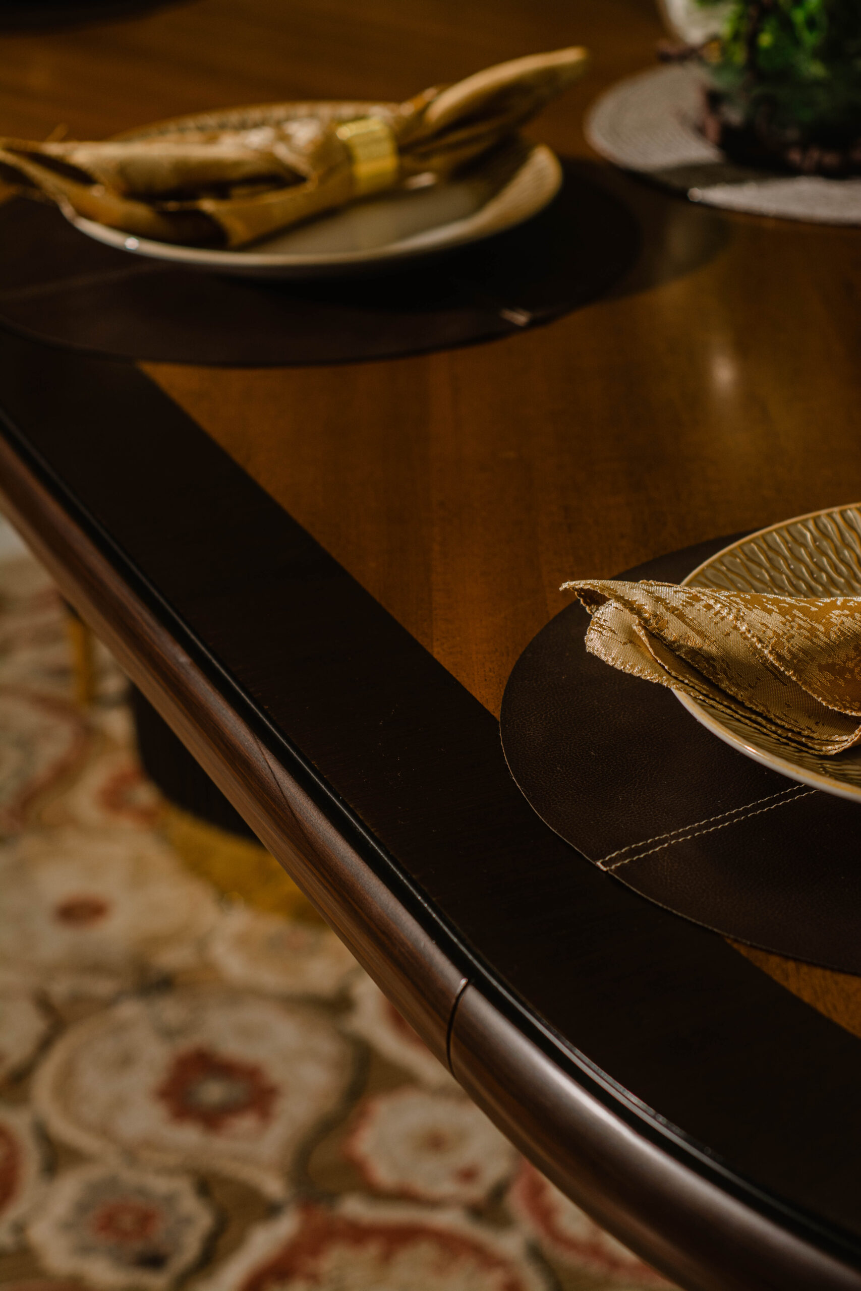 Burl Brass Dining Table