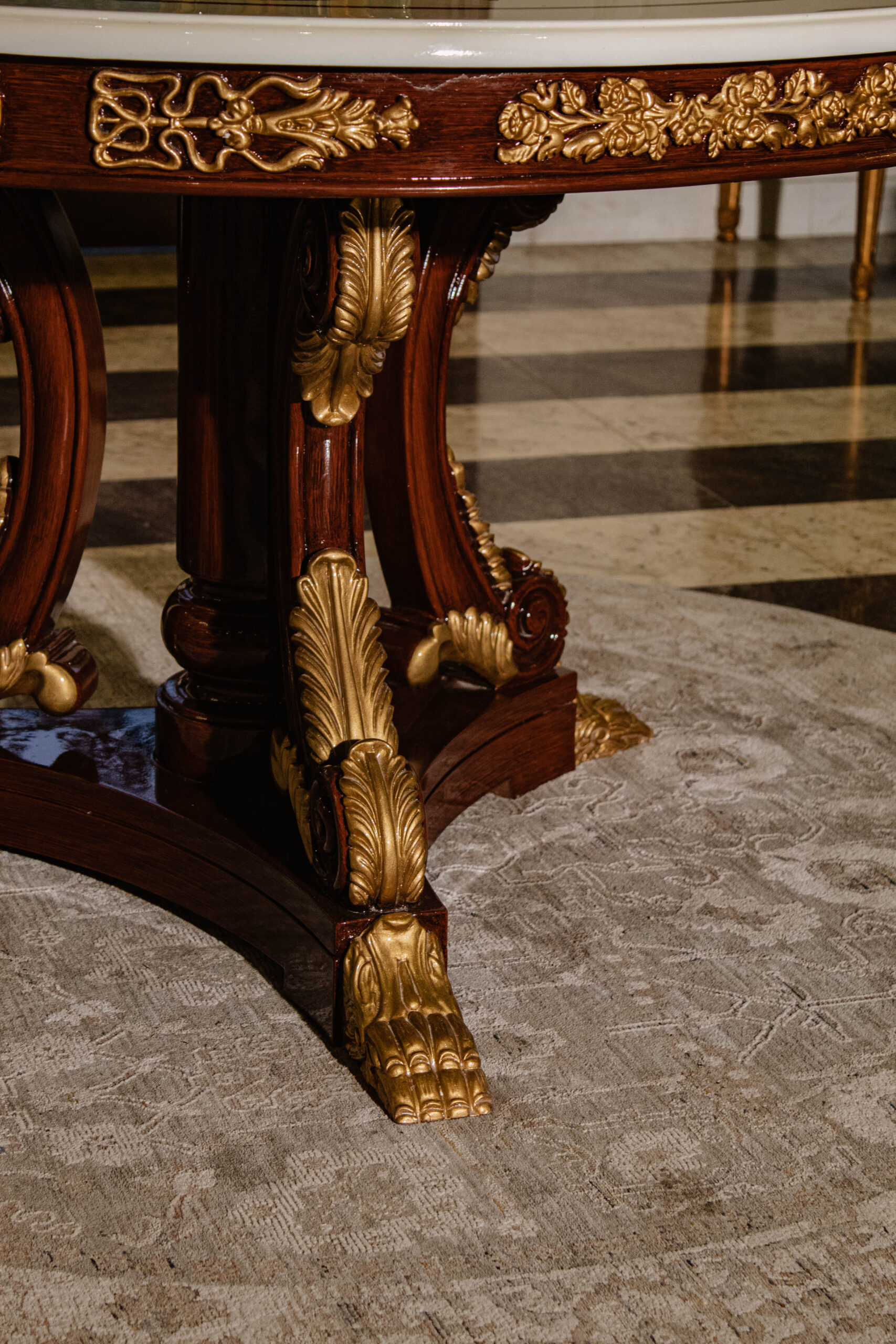 Painted Round Foyer Table - Image 5