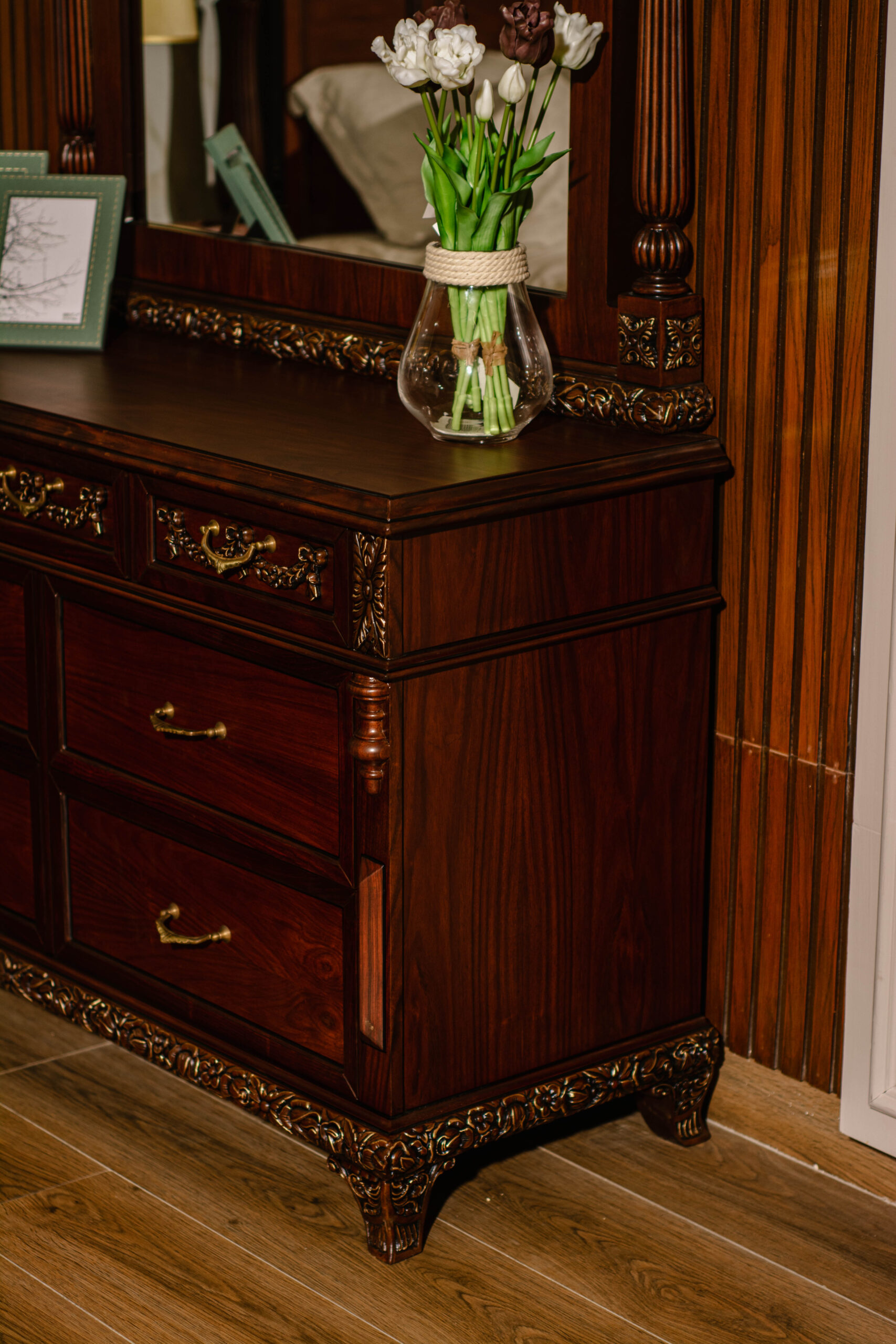 Antique Dresser Mirror - Image 6
