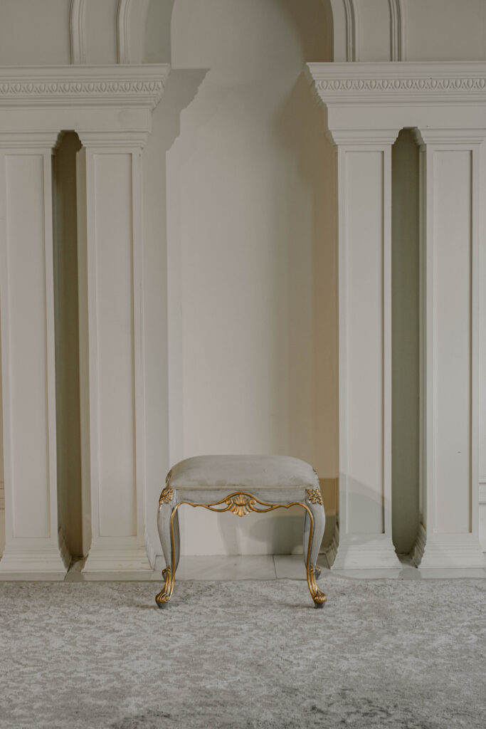 Zinc Gold Dresser Stool