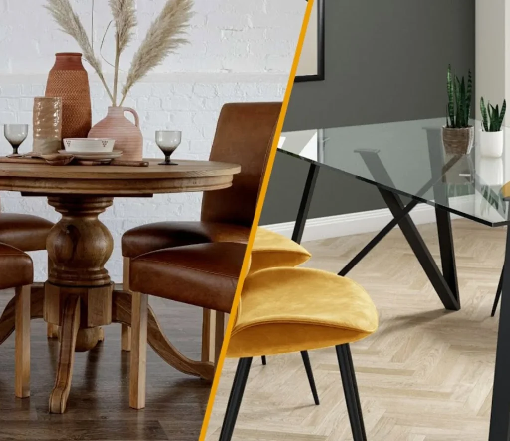 Wooden vs Glass Dining Table