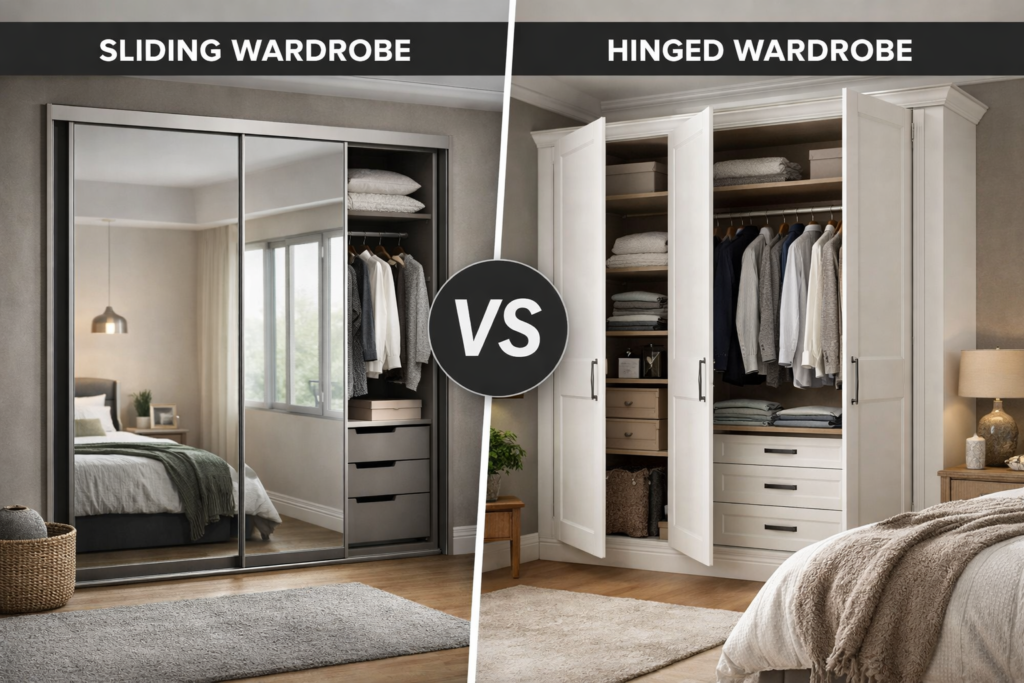 Wardrobe Types Explained: Sliding vs. Hinged vs. Walk-In for Pakistani Homes
