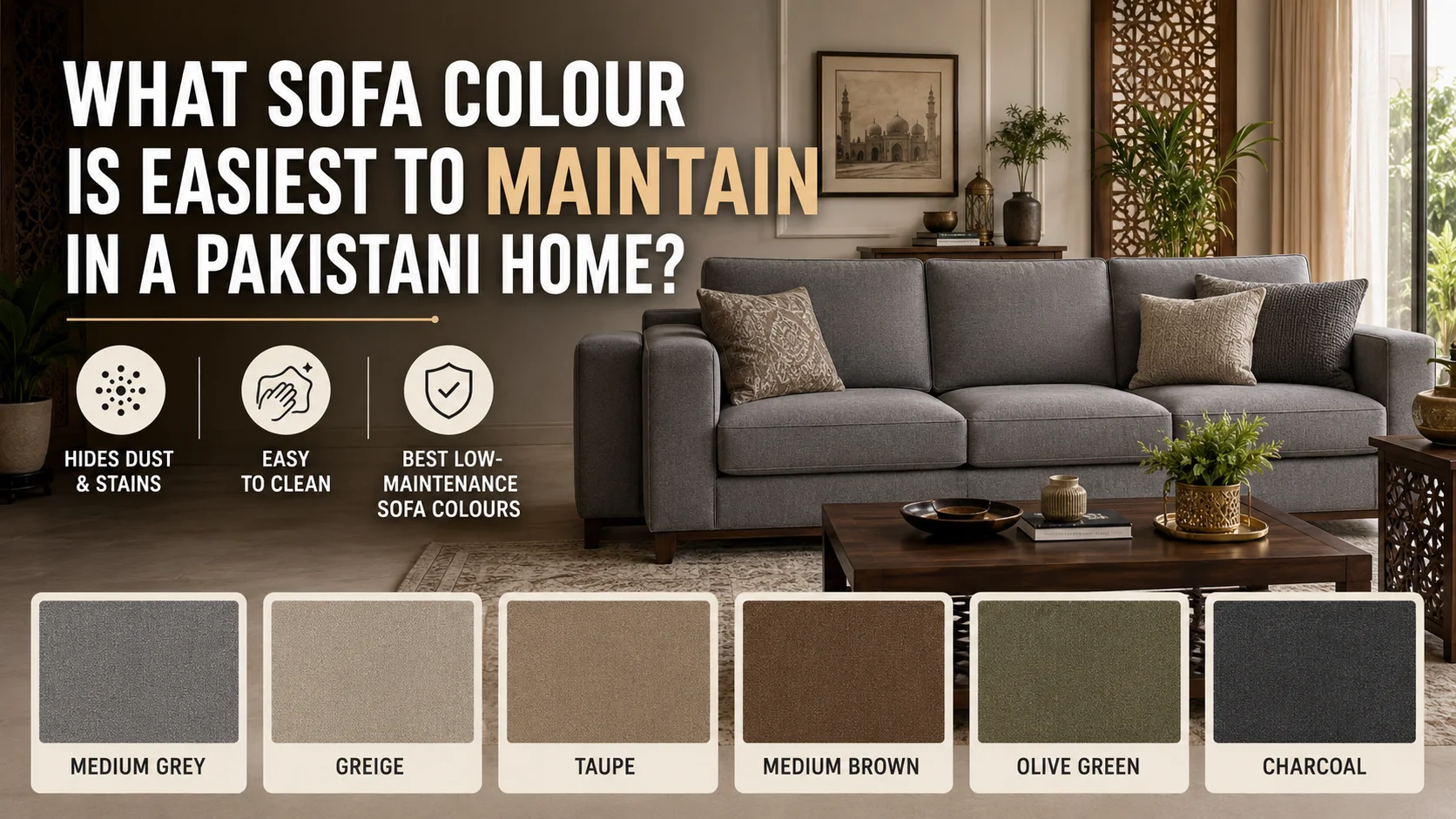 What Sofa Colour Is Easiest to Maintain in a Pakistani Home?