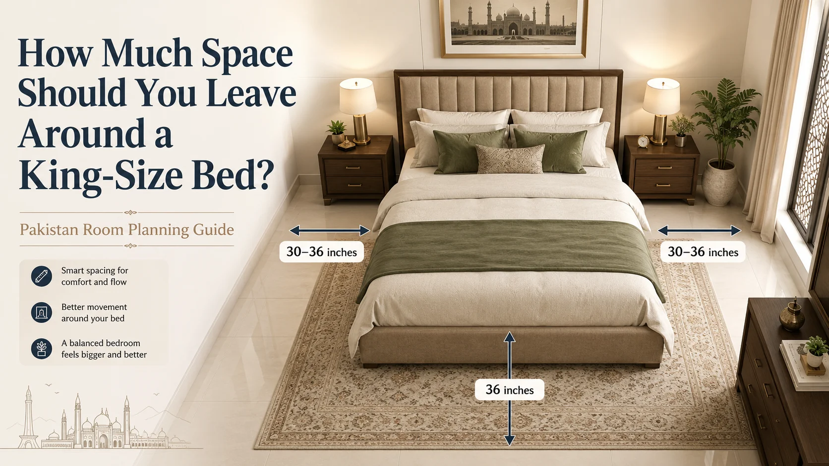 How Much Space Should You Leave Around a King-Size Bed?