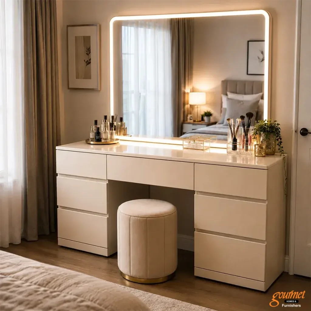 Dressing Table With LED Mirror