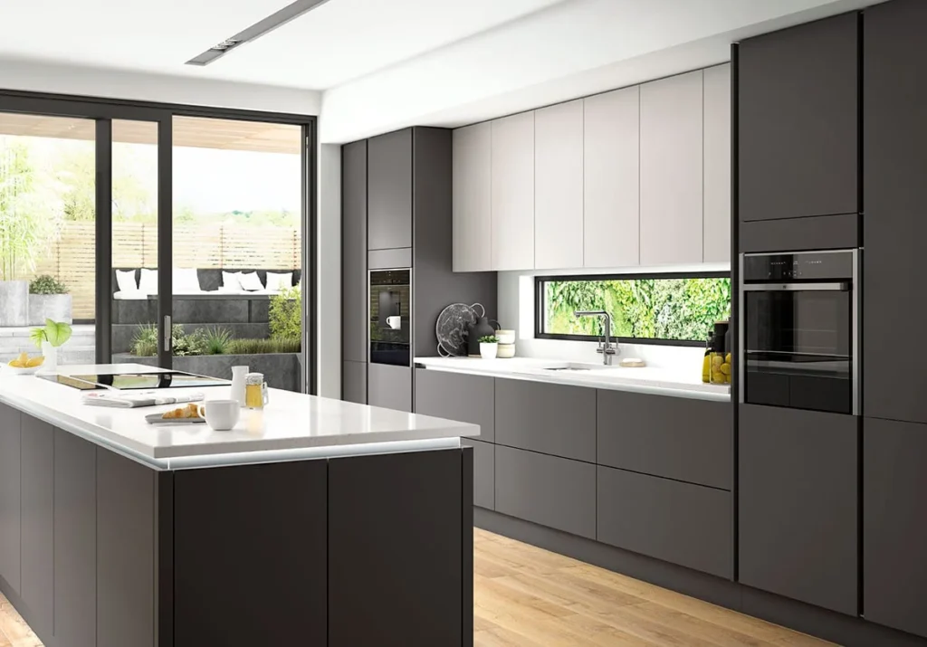 Handleless Modern Kitchen Cabinets