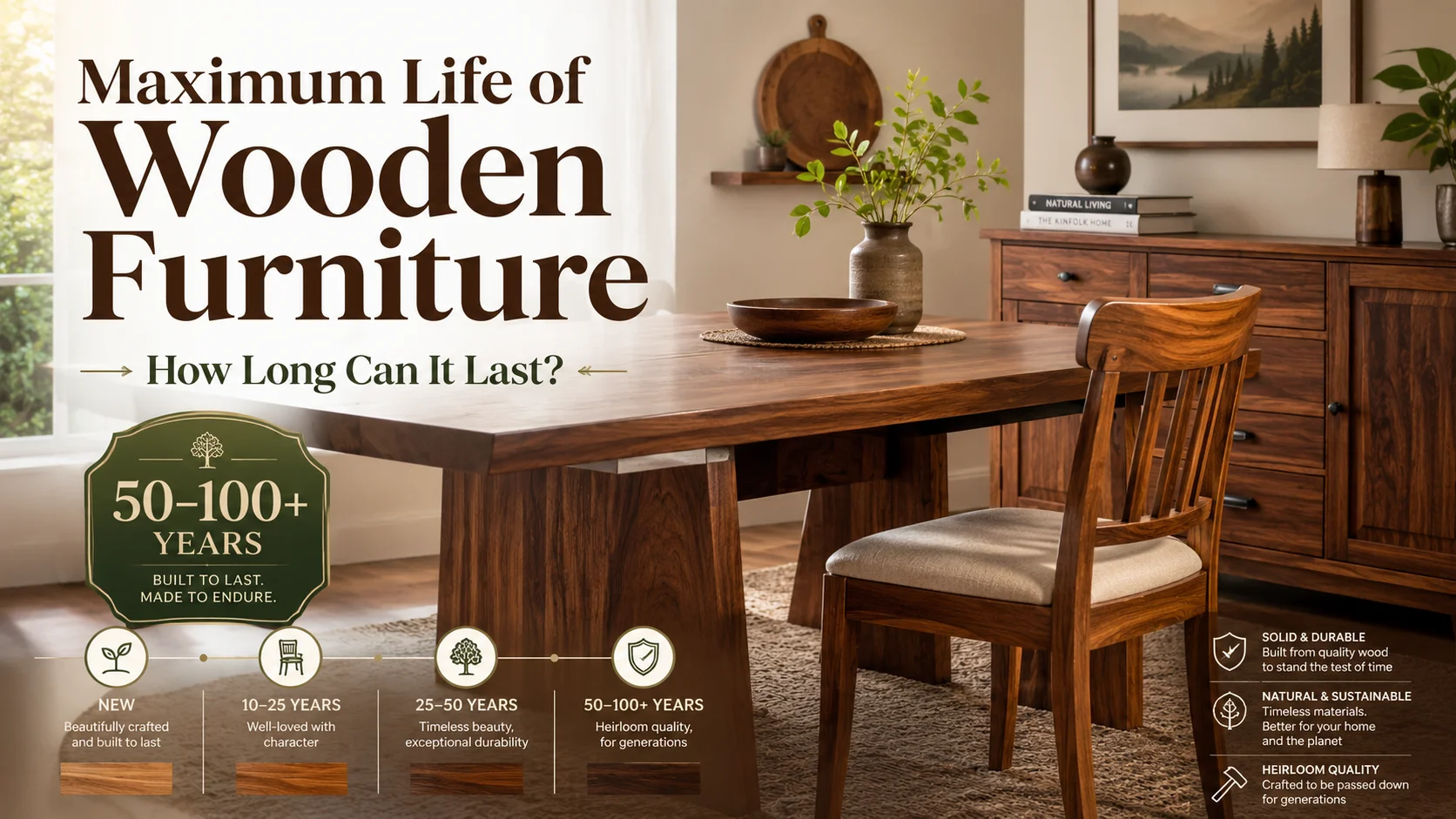 What Is the Maximum Life of Wooden Furniture? A Complete Guide to Durability