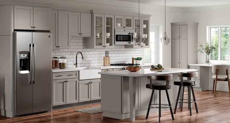 Open Shelf and Closed Cabinet Combination