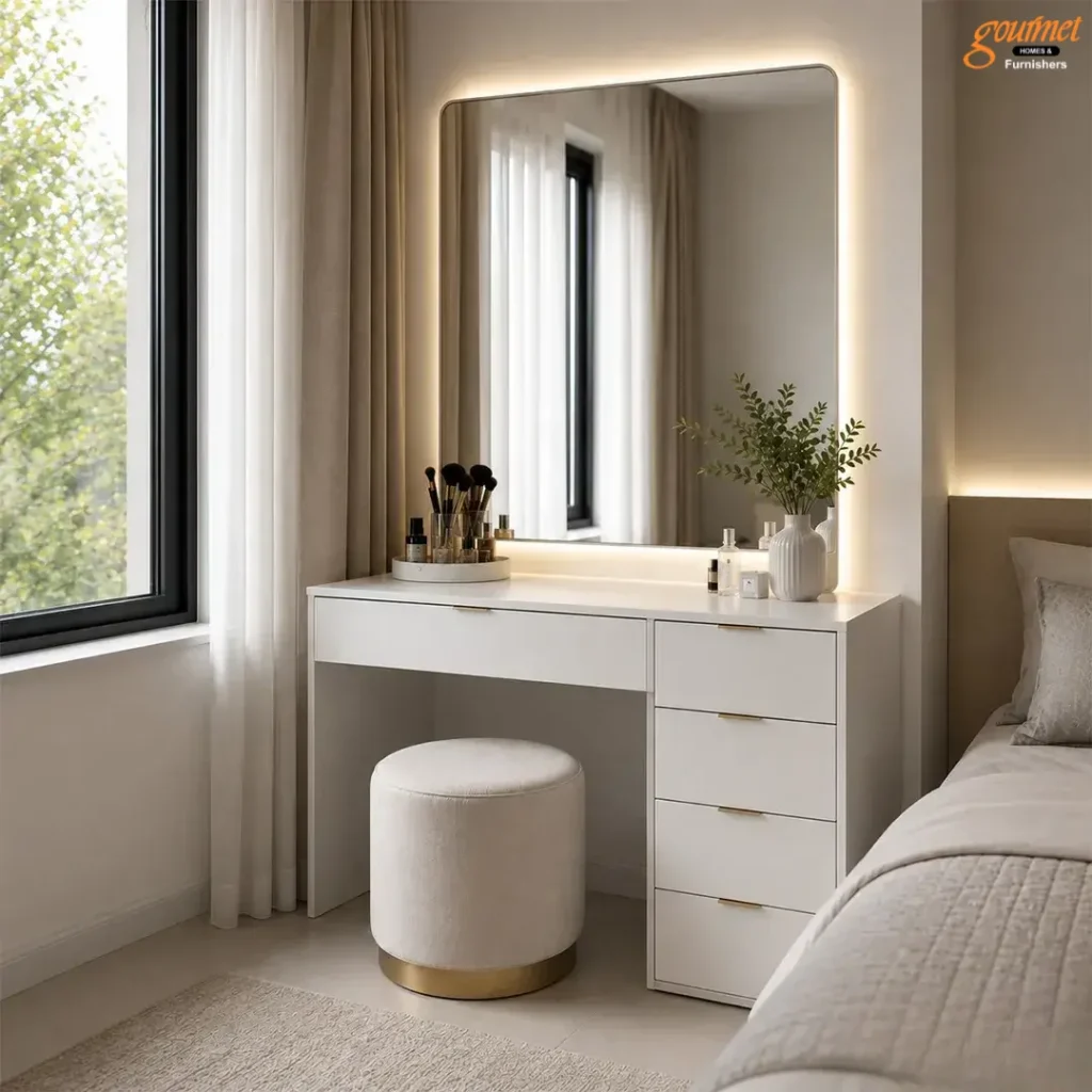 White Minimal Dressing Table