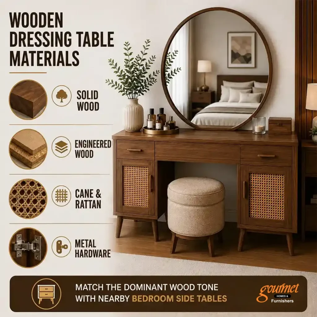 Wooden Dressing Table Materials